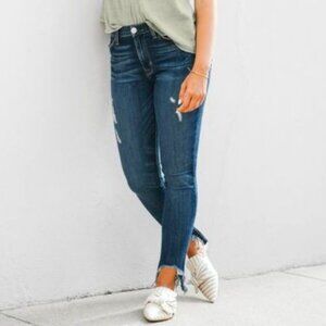Hudson | Barbara High Waist Ankle‎ Raw Hem Jeans | Size 31 Women's